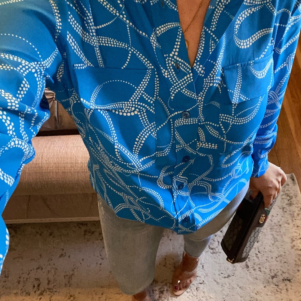 New💙Spring blue blouse - Picture 5 of 6